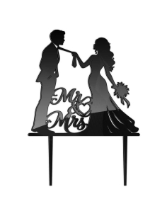 Topper decor tort nunta Miri cravata | Mr&Mrs