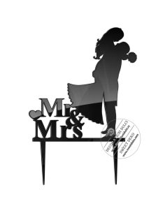Topper nunta Mr&Mrs, plexi