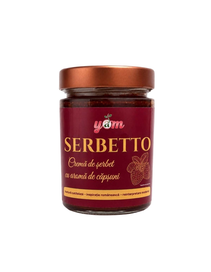 Crema tartinabila cu aroma intensa de caspune YAM Serbetto 400g