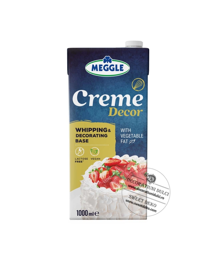 EXP: 30.09.2026 Crema decor patiserie Meggle| frisca vegetala de POST 1L.