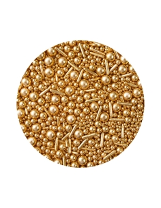 Sprinkles auriu metalizat 100g.
