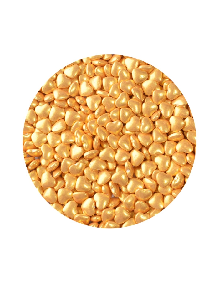 Bomboane inimioare aurii (100g.)