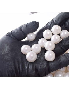 Perle din zahar alb sidefat 14mm (100g.) 2
