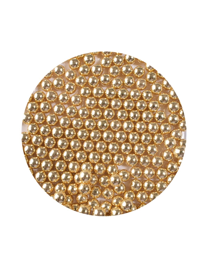 Perle auriu metalizat 7mm (100g.)