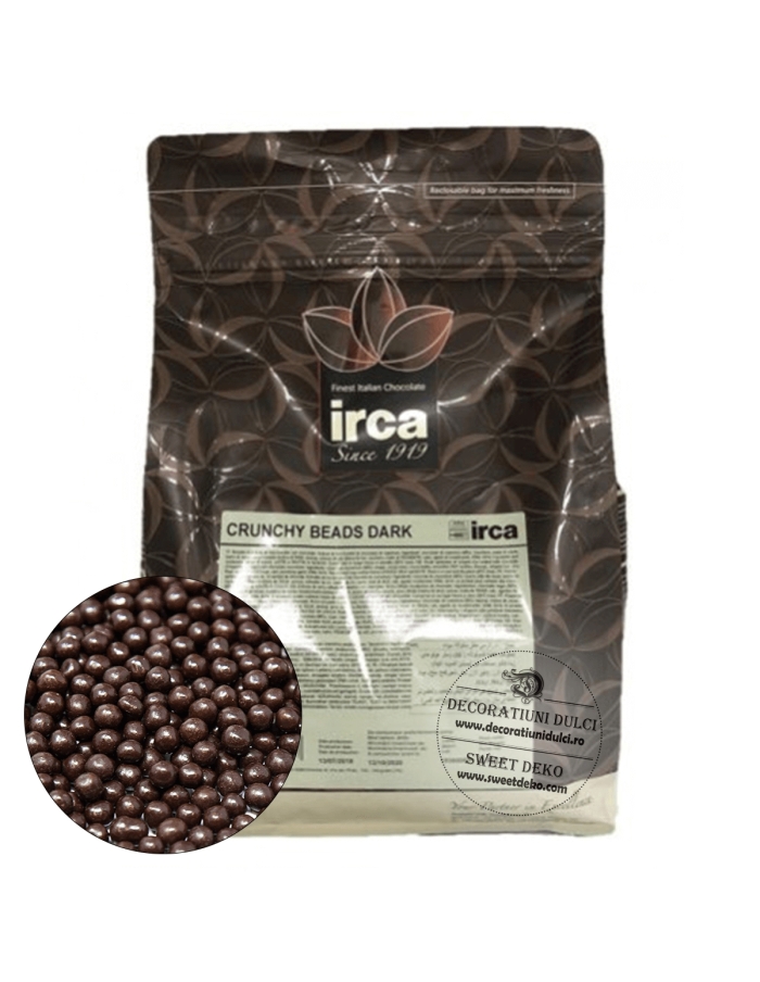 EXP: 31.10.2026 Crunchy beads dark Irca, bombonele crocante 2kg