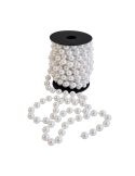 Sirag perle decorative albe diametru 1.2cm, lungime 7.3m