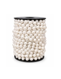 Rola margele perle albe diametru 0.8cm, lungime 16.4m