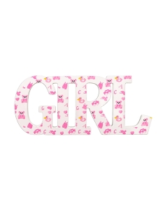 Litere ornament GIRL, cu imprimeu