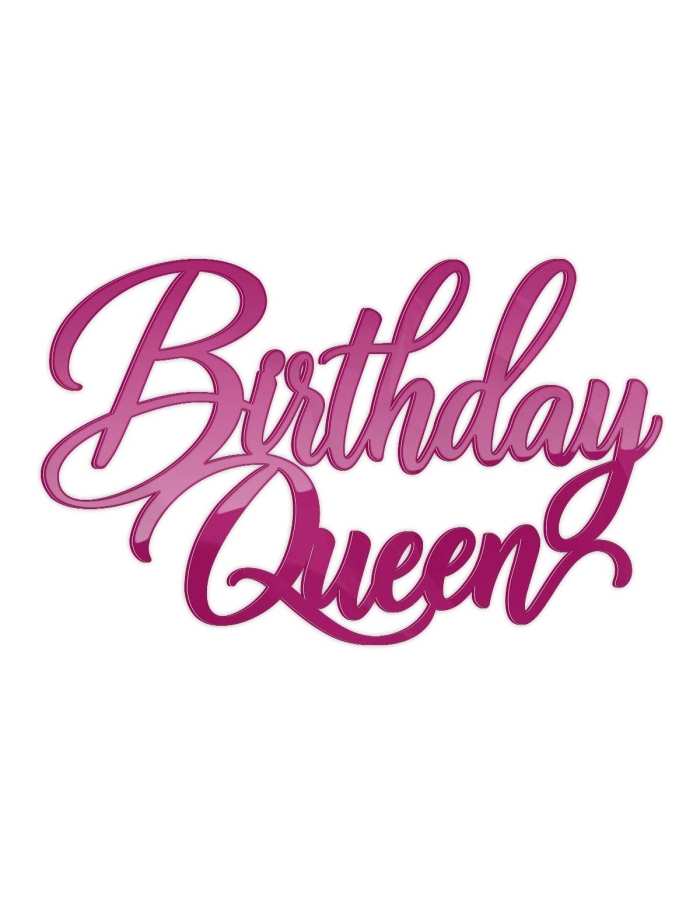 Topper Birthday Queen - Caligrafic