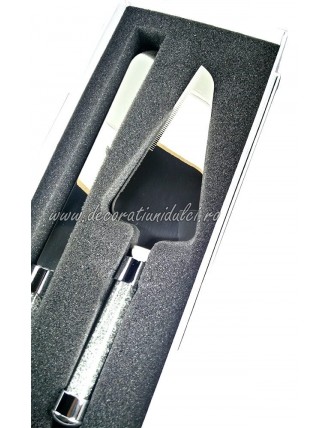 Set pentru taiere tort cu cristale