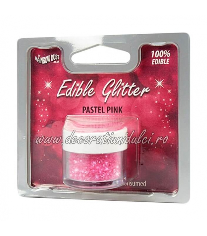 Glitter comestibil - Pastel Pink