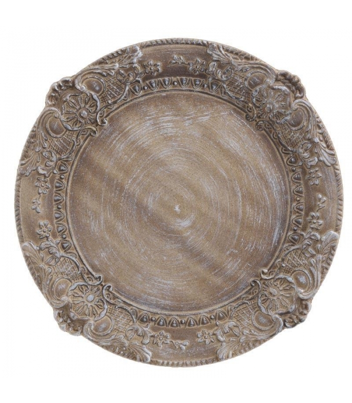 Platou decorativ antique brown