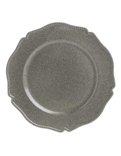 Platou decorativ argintiu antichizat