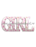 Litere ornament girl, cu imprimeu