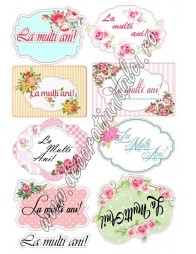 Etichete cu flori - Imagine comestibila | Decoratiuni Dulci