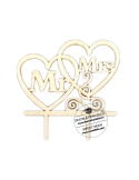 Decoratiune din lemn, pentru tort | Mr Mrs