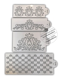 Set 4  stencils decor tort