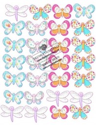 Imagine comestibila fluturi - 4  | Decoratiuni Dulci