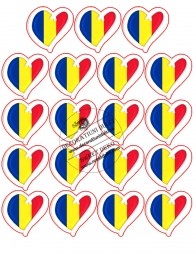 Imagine comestibila inimioare tricolor