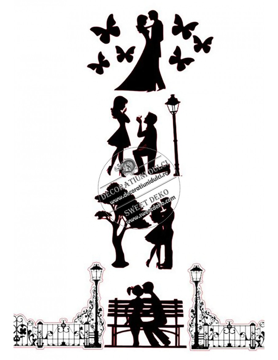 Nunta si bebelus - Siluete comestibile | Decoratiuni Dulci