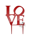 Cake topper Love, plexi