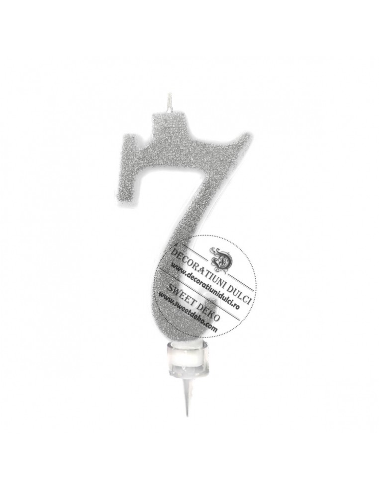 Lumanari cifre argintii