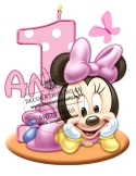 Imagine comestibila 1 an cu minnie mouse