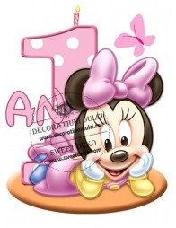Imagine comestibila 1 an cu minnie mouse
