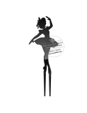 Topper balerina, plexiglas