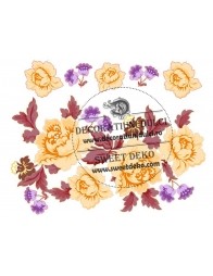 Imagine comestibila trandafiri si clopotei