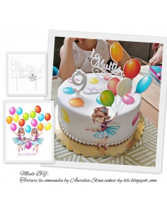 Imagine comestibila fetita cu baloane 2