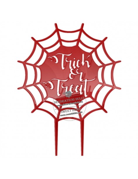 Topper treat or trick halloween, plexiglas 2