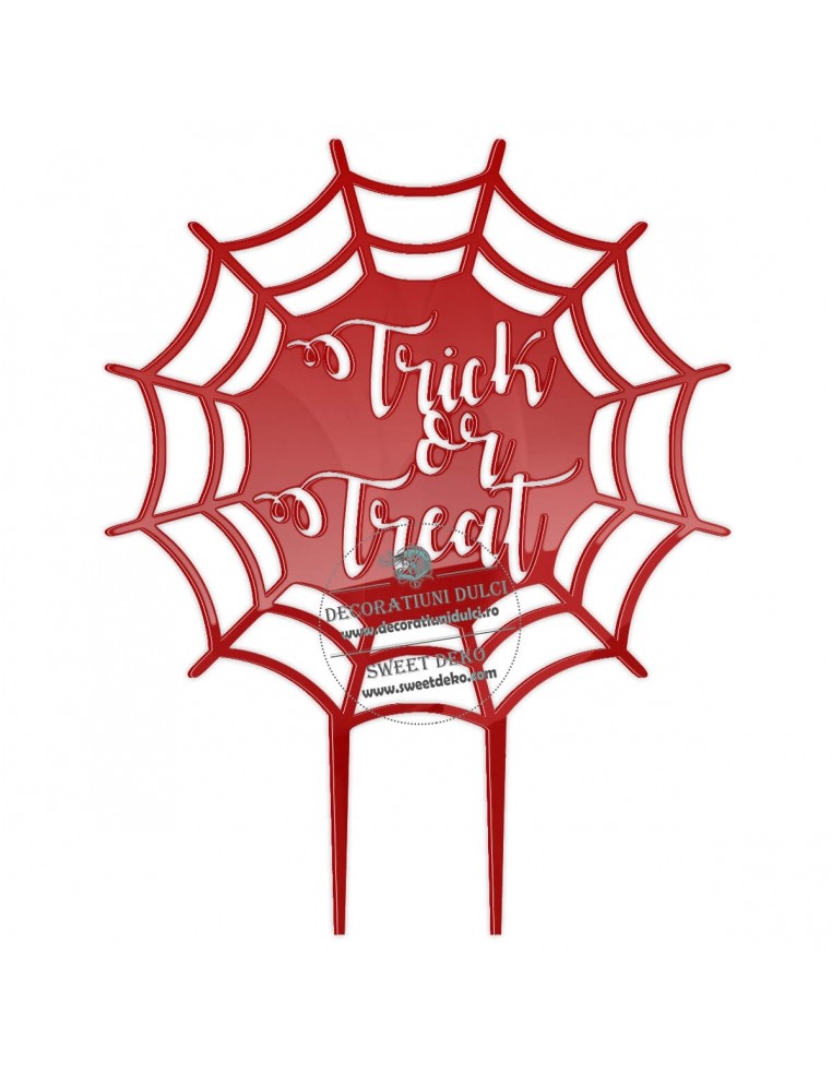 Topper treat or trick halloween, plexiglas