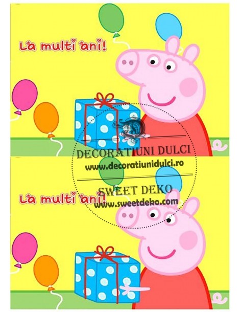 Imagine comestibila petrecere cu peppa pig 2