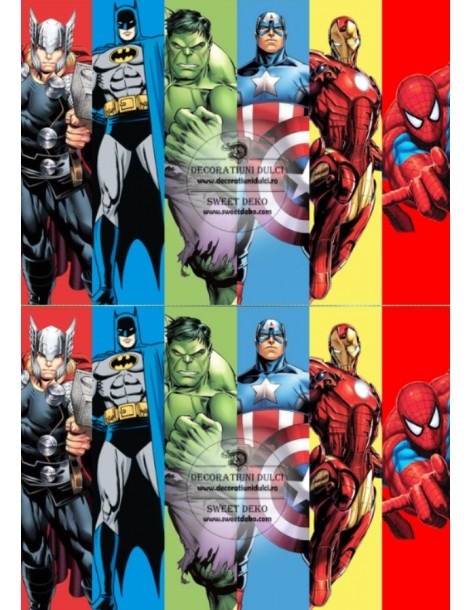 Imagine comestibila super eroi mozaic 2