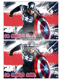 Imagine comestibila capitan america "la multi ani!" 2