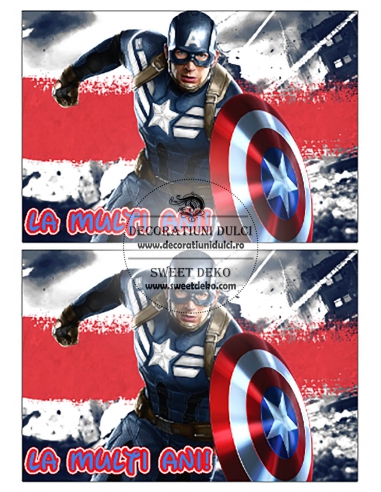 Imagine comestibila capitan america "la multi ani!"