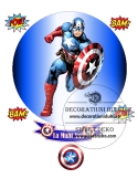 Imagine comestibila cerc capitan america