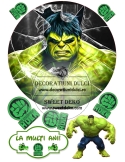 Imagine comestibila  cerc hulk cel furios si verde