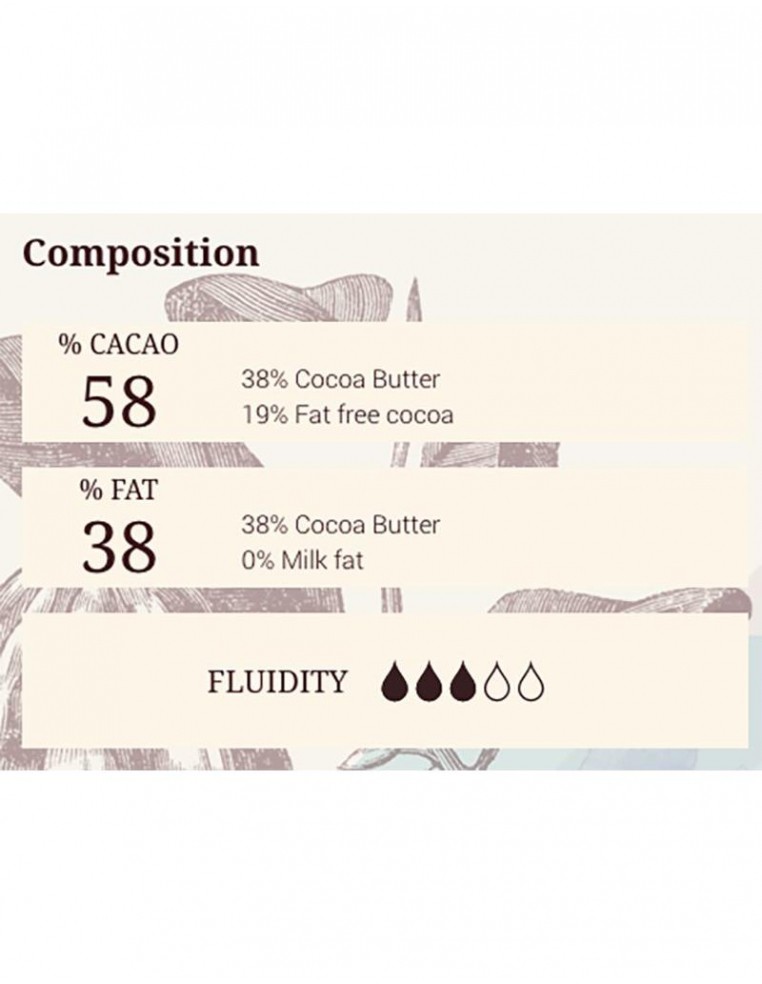 Ciocolata mi amere 58%, Cacao Barry, 5kg