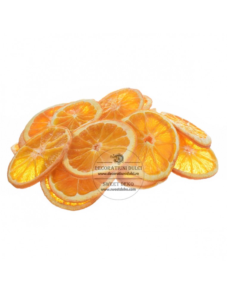 Felii de portocale deshidratate, fructe decor