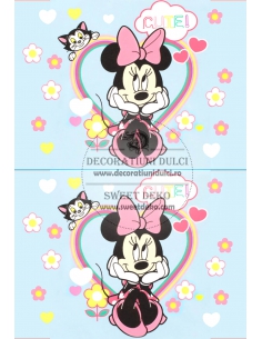 Minnie cute, poza comestibila pentru tort 2