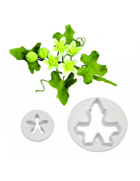 Set 2 decupatoare flori, frunza iedera | Decoratiuni Dulci 2