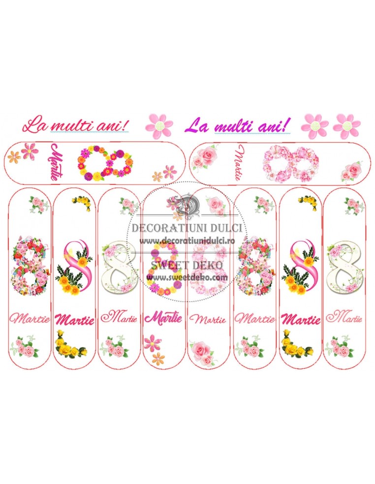 Imagine comestibila - eclere 8 martie 2