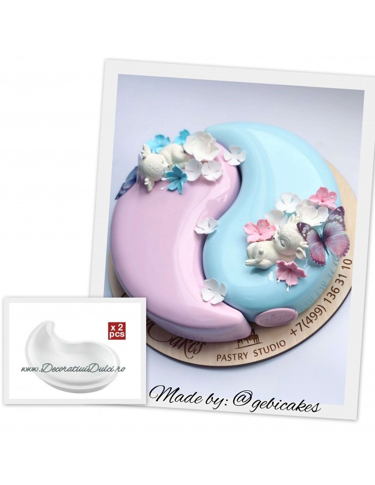 Mulaj yin yang 2500 de la Silikomart (set 2 buc.)