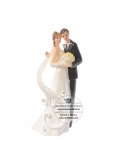 Topper tort nunta, mire si mireasa (20cm)