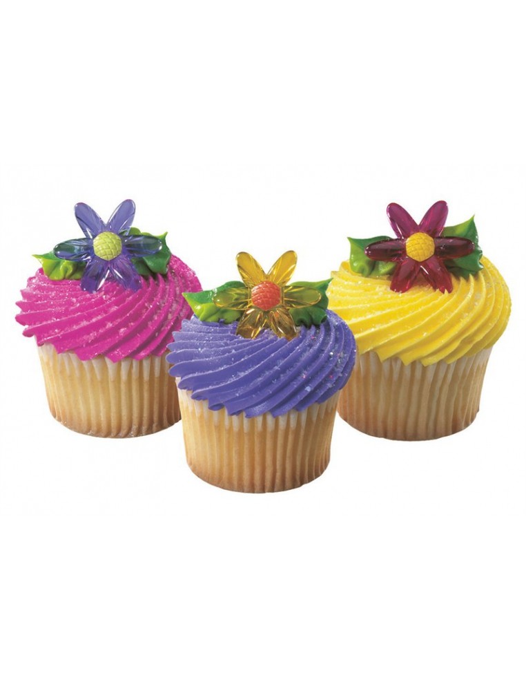 Set inele daisy, toppers cupcake