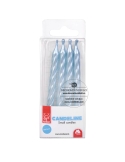 Lumanari bleu perlat  (set 4 bucati)