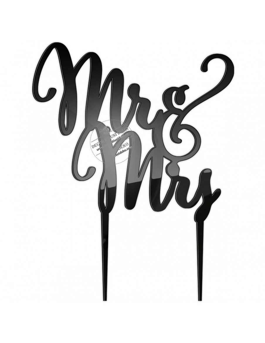 Topper plexi text mr&mrs