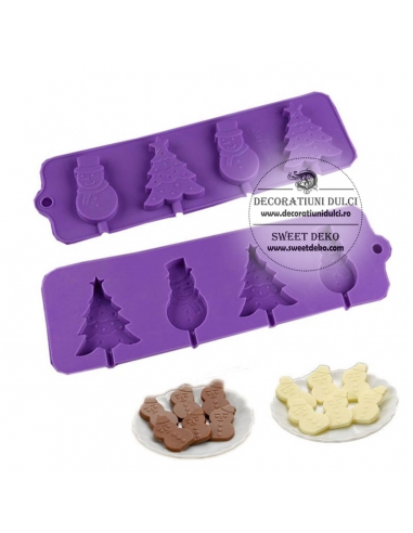 Mulaj cakepops in forma de brad si om de zapada